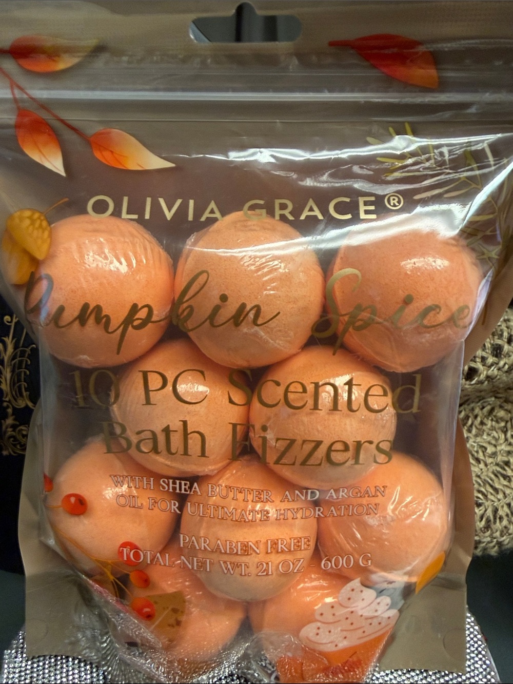 Olivia Grace Pumpkin Spice Bath Fizzers - set 10